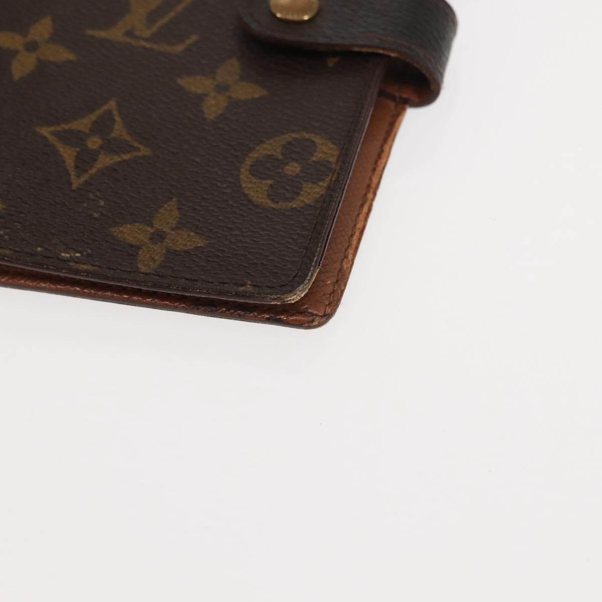 LOUIS VUITTON Monogram Agenda PM Day Planner Cover R20005 LV Auth 147184