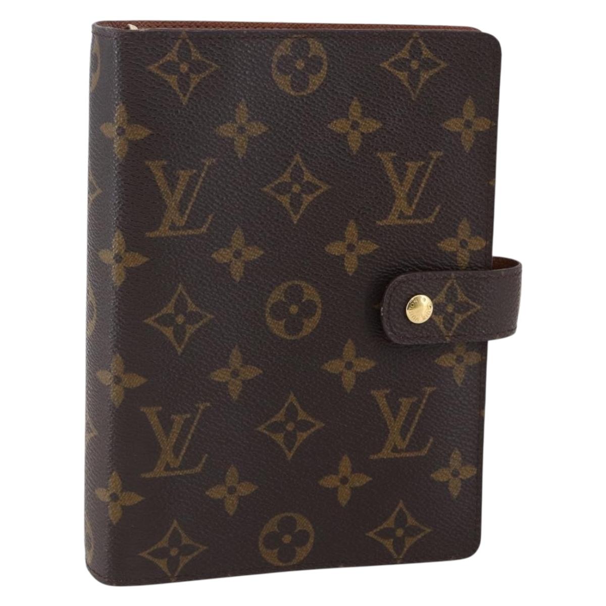 LOUIS VUITTON Monogram Agenda MM Day Planner Cover R20105 LV Auth 147186