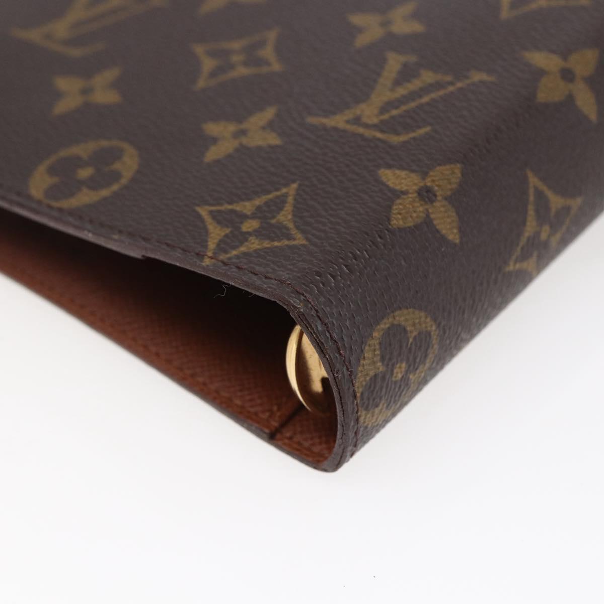 LOUIS VUITTON Monogram Agenda MM Day Planner Cover R20105 LV Auth 147186