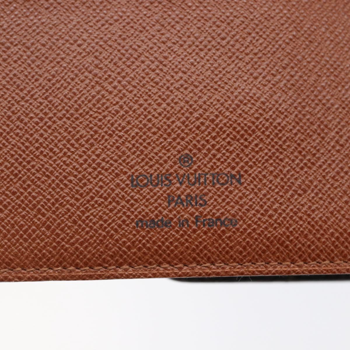 LOUIS VUITTON Monogram Agenda MM Day Planner Cover R20105 LV Auth 147186