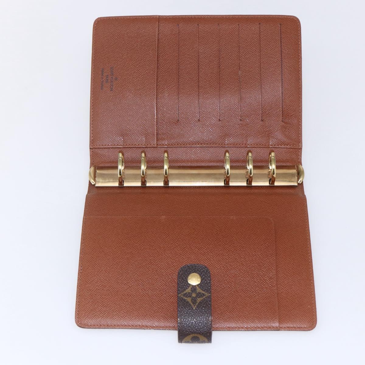LOUIS VUITTON Monogram Agenda MM Day Planner Cover R20105 LV Auth 147186