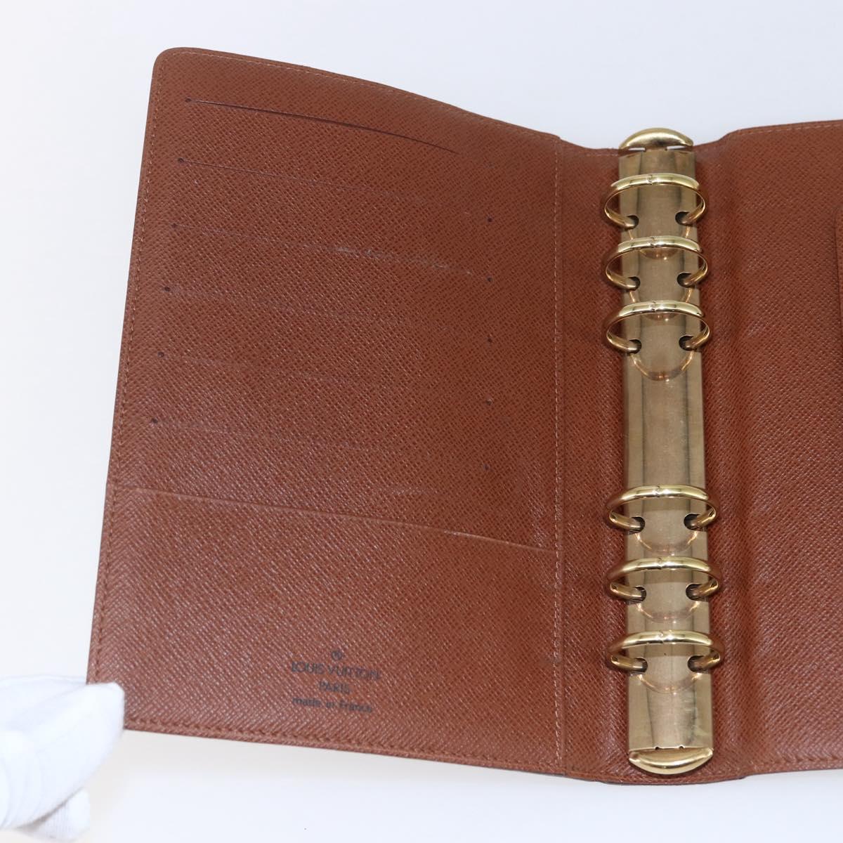 LOUIS VUITTON Monogram Agenda MM Day Planner Cover R20105 LV Auth 147186