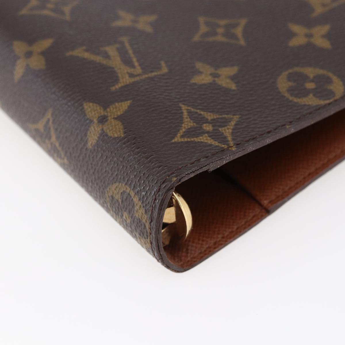 LOUIS VUITTON Monogram Agenda MM Day Planner Cover R20105 LV Auth 147186