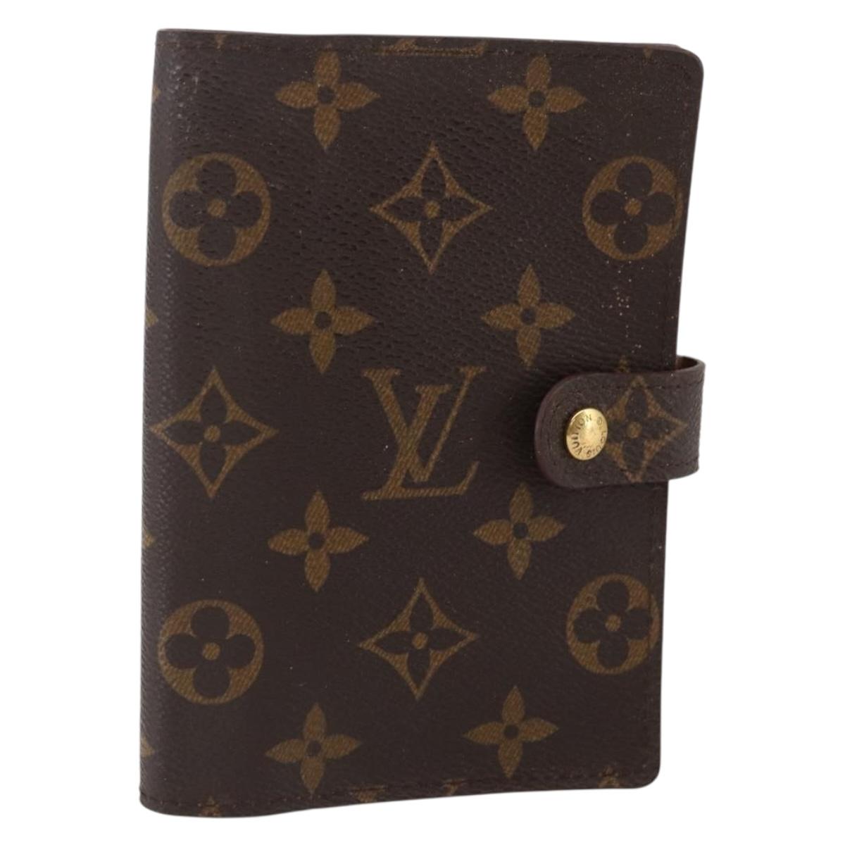 LOUIS VUITTON Monogram Agenda PM Day Planner Cover R20005 LV Auth 147187