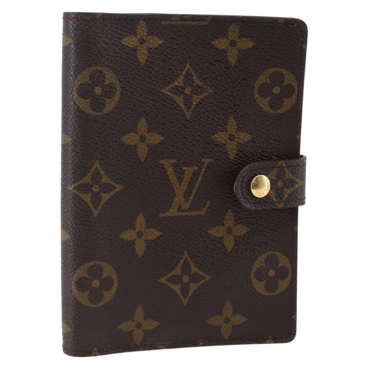 LOUIS VUITTON Monogram Agenda PM Day Planner Cover R20005 LV Auth 147188
