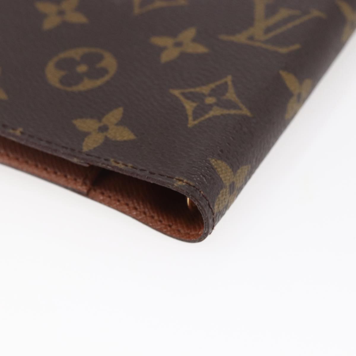 LOUIS VUITTON Monogram Agenda PM Day Planner Cover R20005 LV Auth 147188