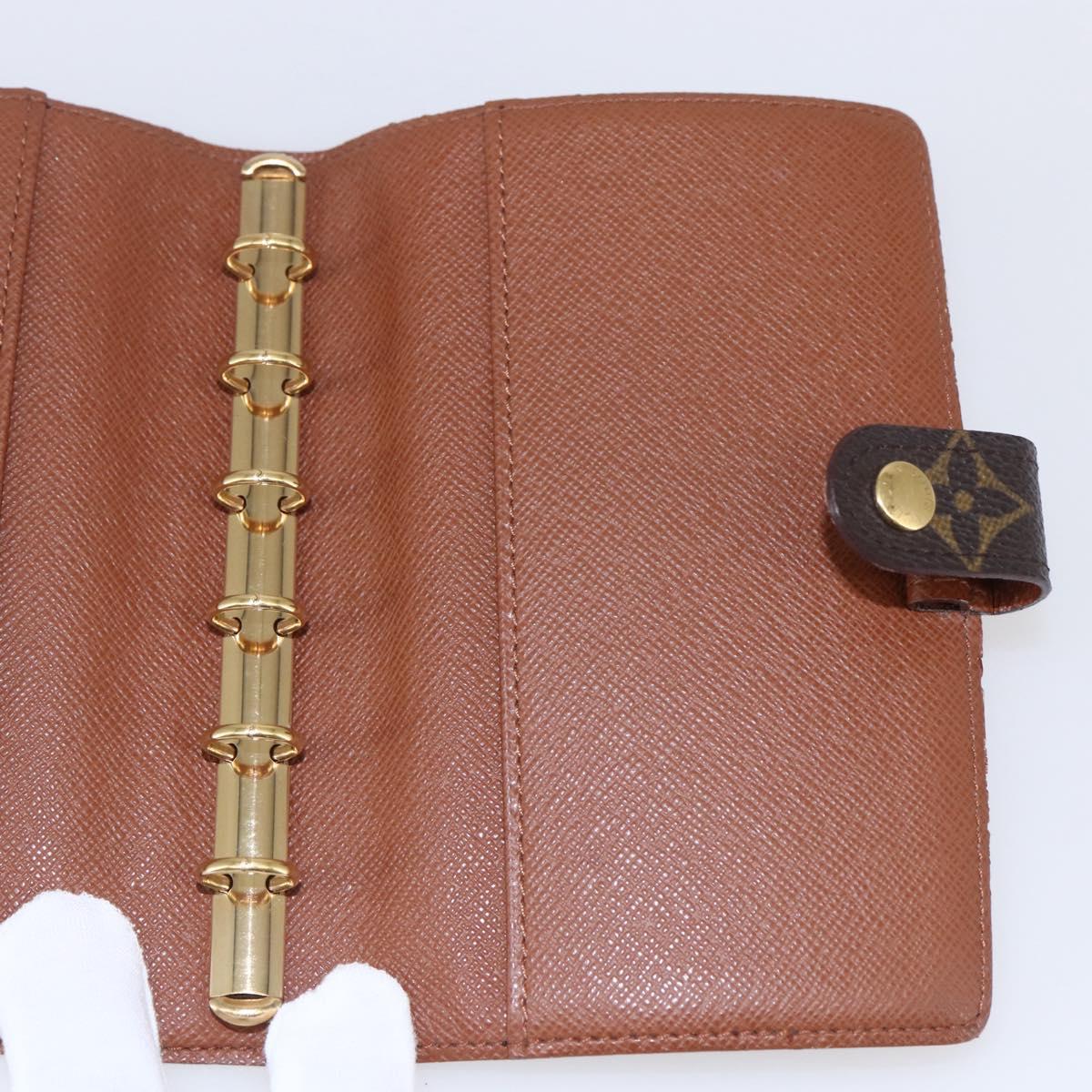 LOUIS VUITTON Monogram Agenda PM Day Planner Cover R20005 LV Auth 147188