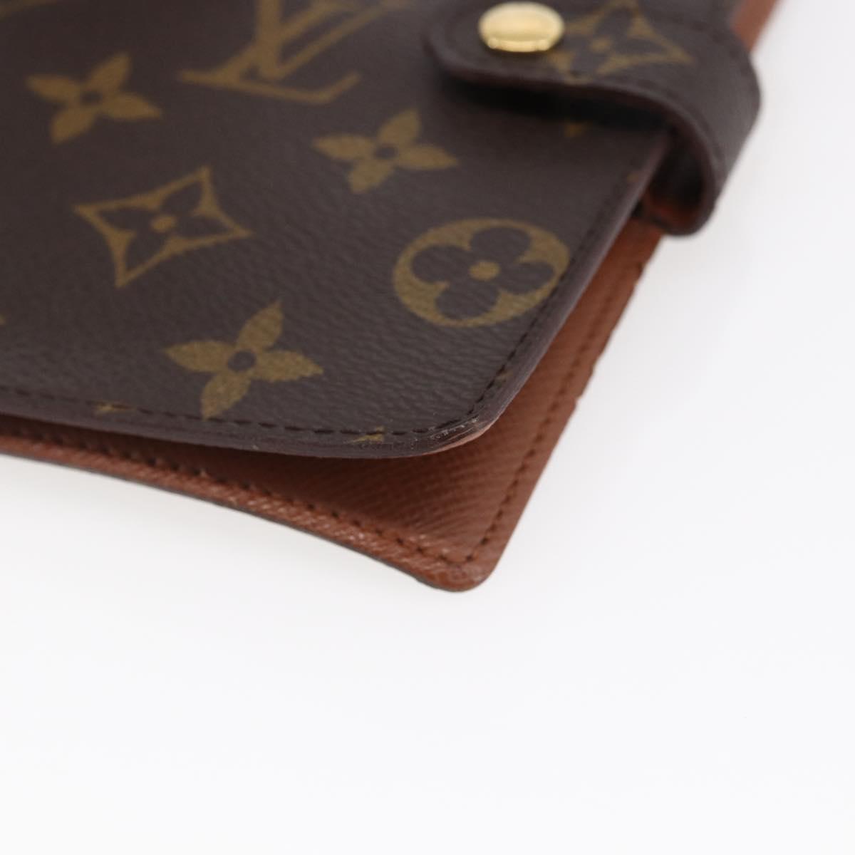 LOUIS VUITTON Monogram Agenda PM Day Planner Cover R20005 LV Auth 147188
