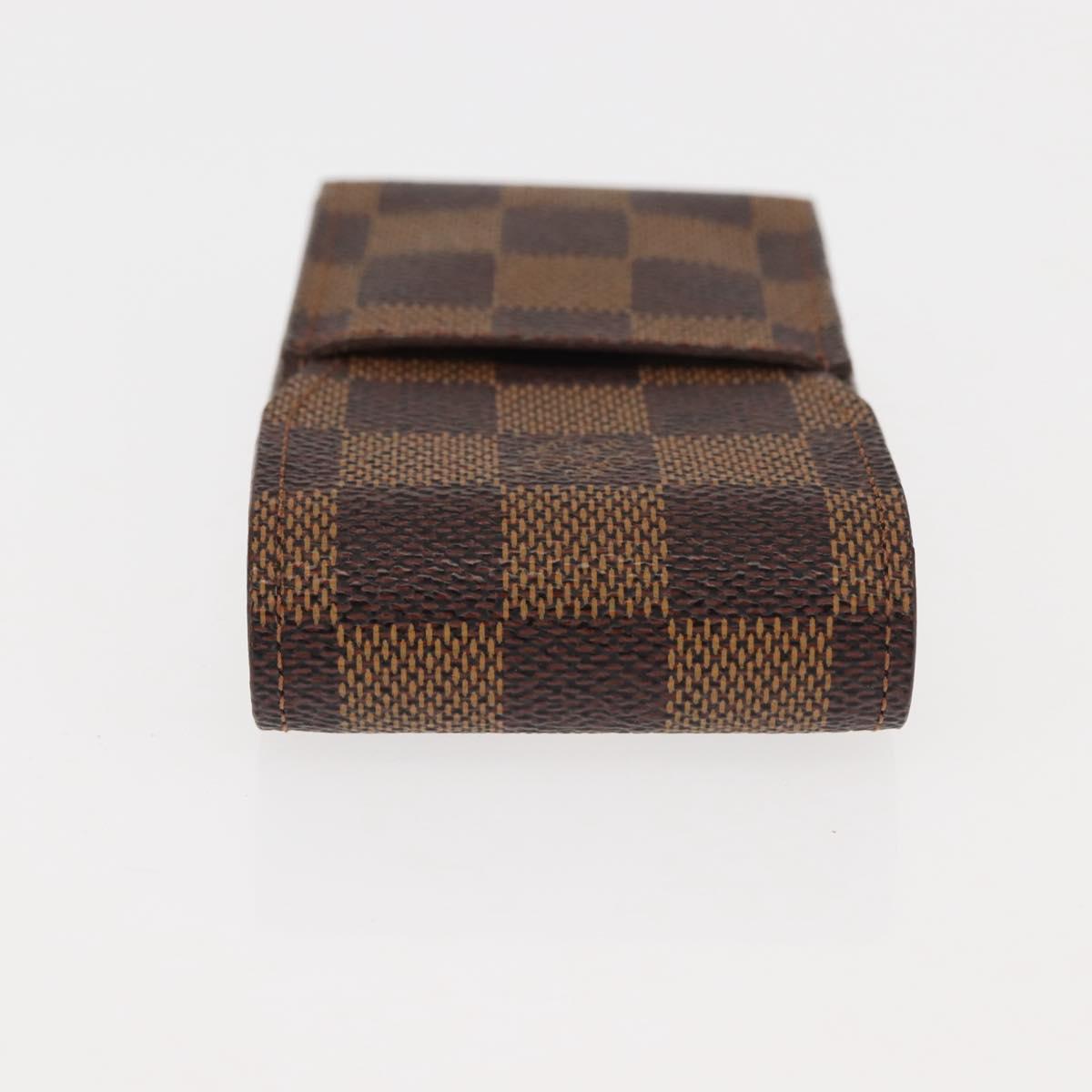 LOUIS VUITTON Damier Ebene Etui Cigarette Case N63024 LV Auth 147189