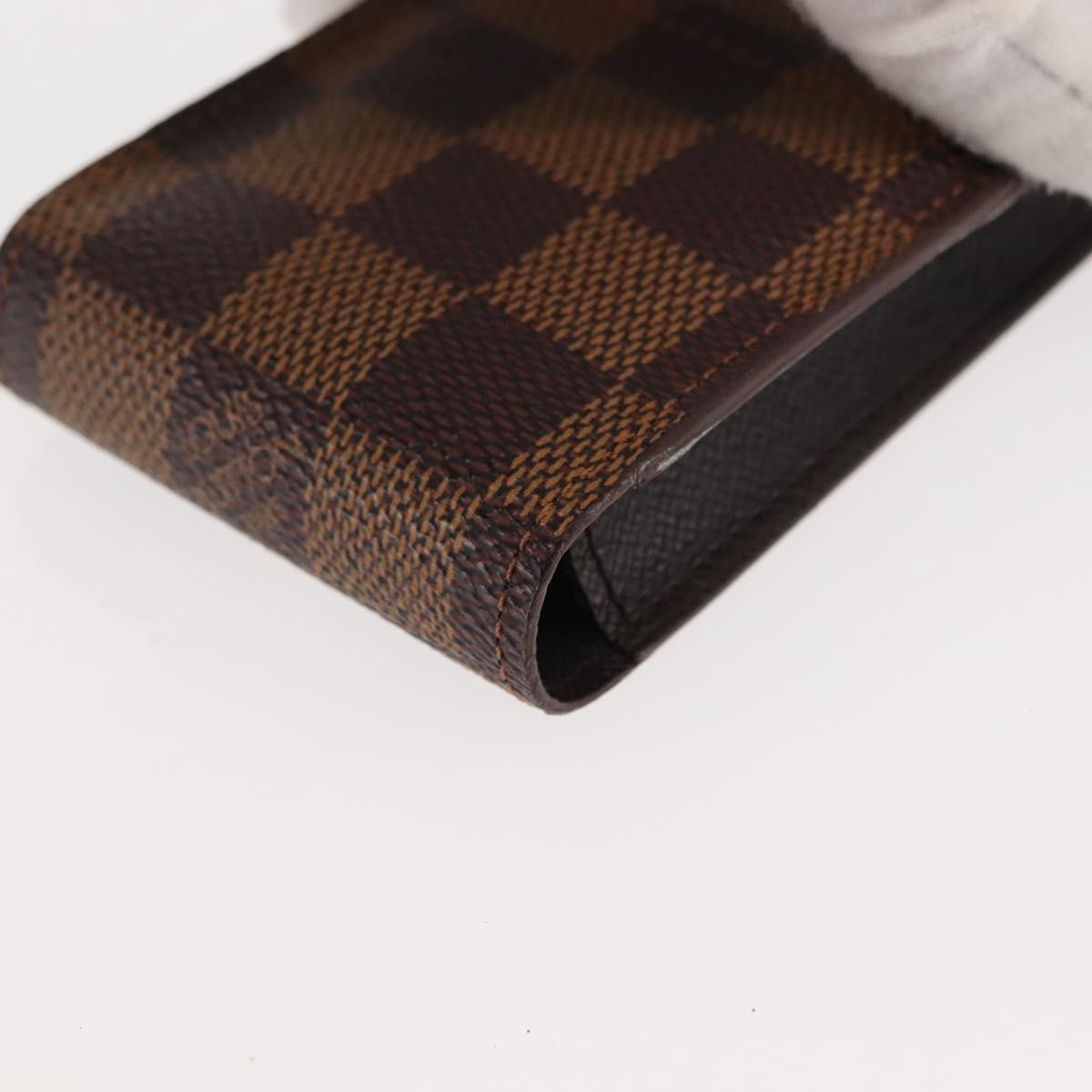 LOUIS VUITTON Damier Ebene Etui Cigarette Case N63024 LV Auth 147189