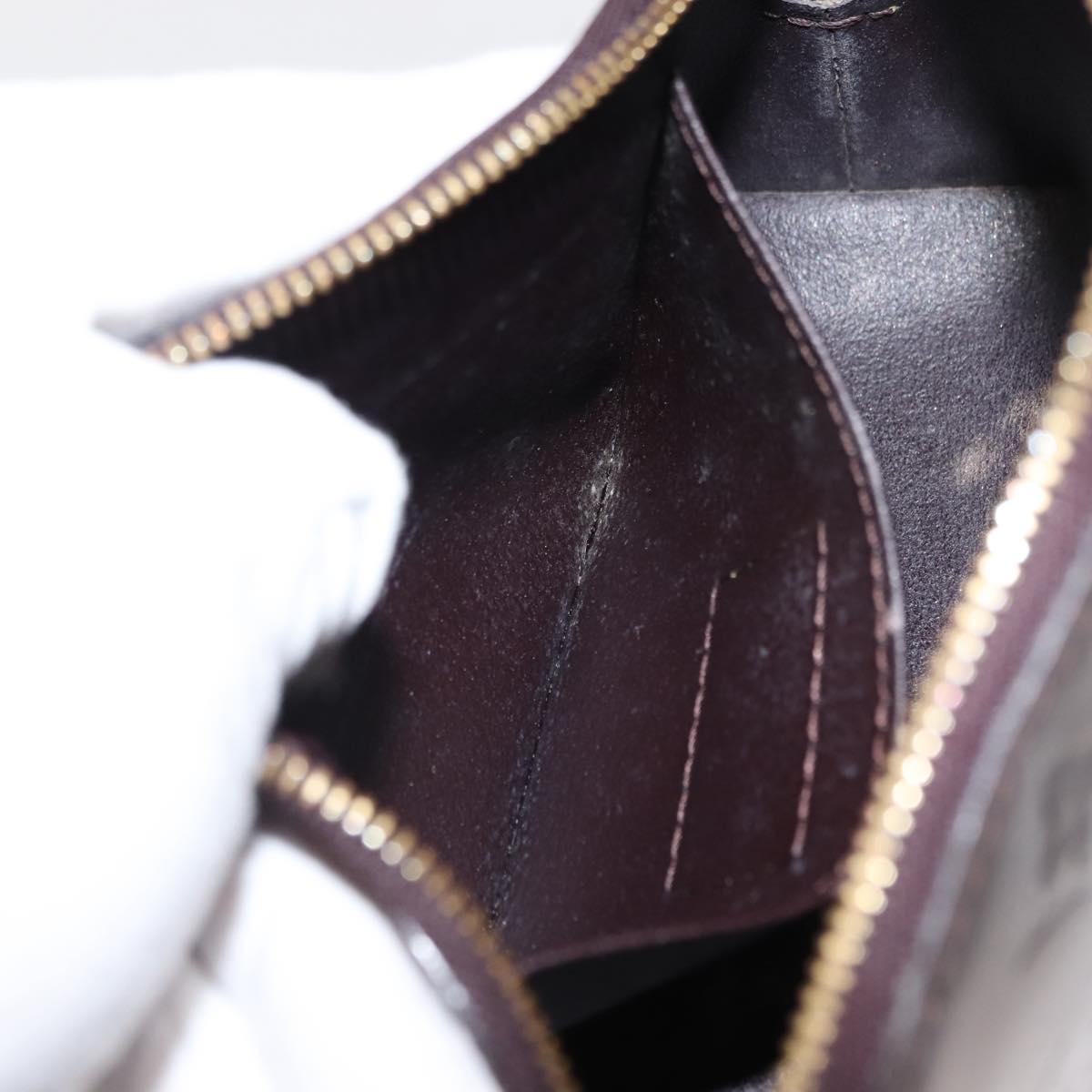 LOUIS VUITTON Monogram Vernis Pochette PM Pouch Amarante M91495 LV Auth 147190