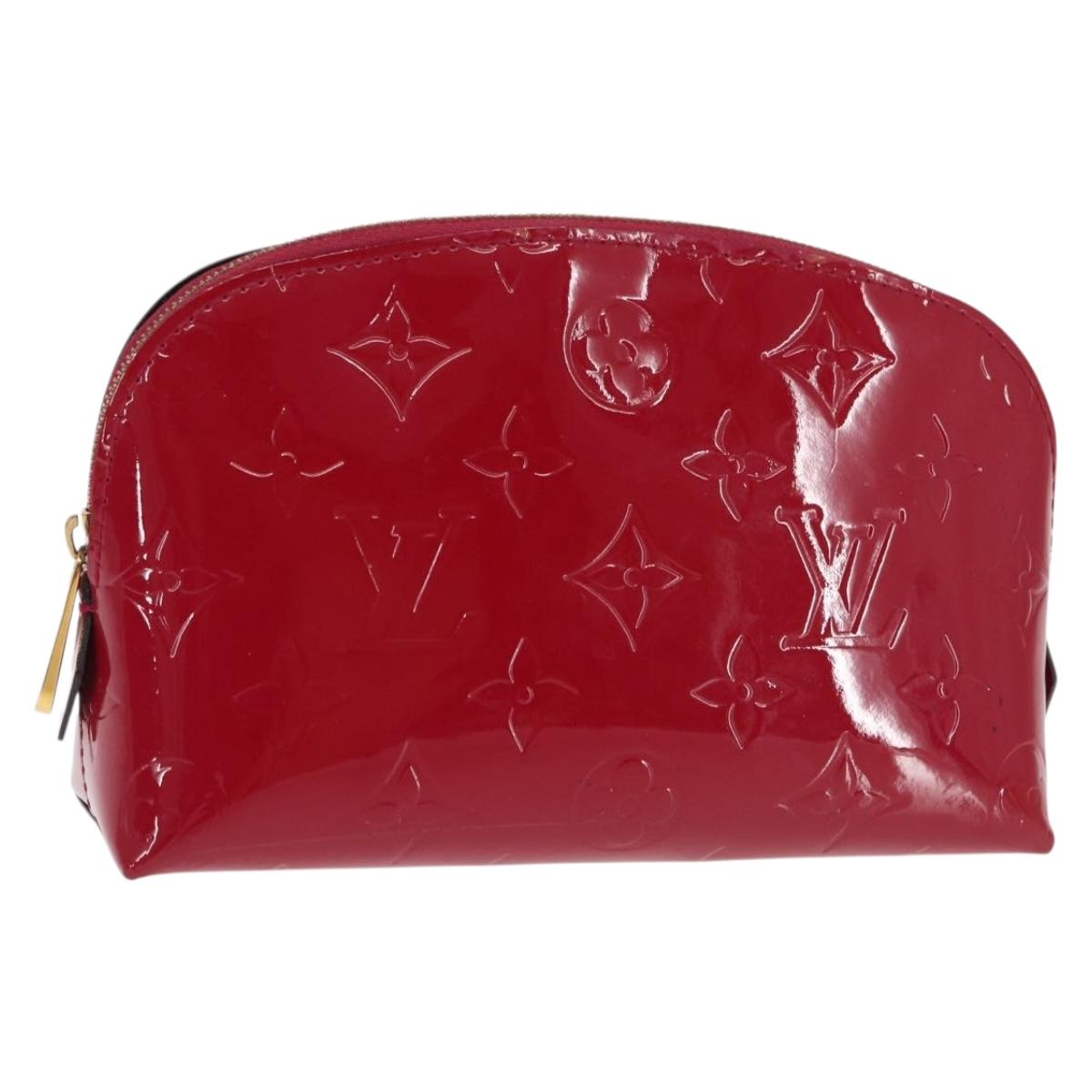 LOUIS VUITTON Monogram Vernis Pochette Pouch Rose Indian M90009 LV Auth 147191