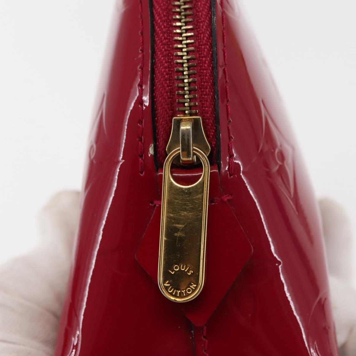 LOUIS VUITTON Monogram Vernis Pochette Pouch Rose Indian M90009 LV Auth 147191