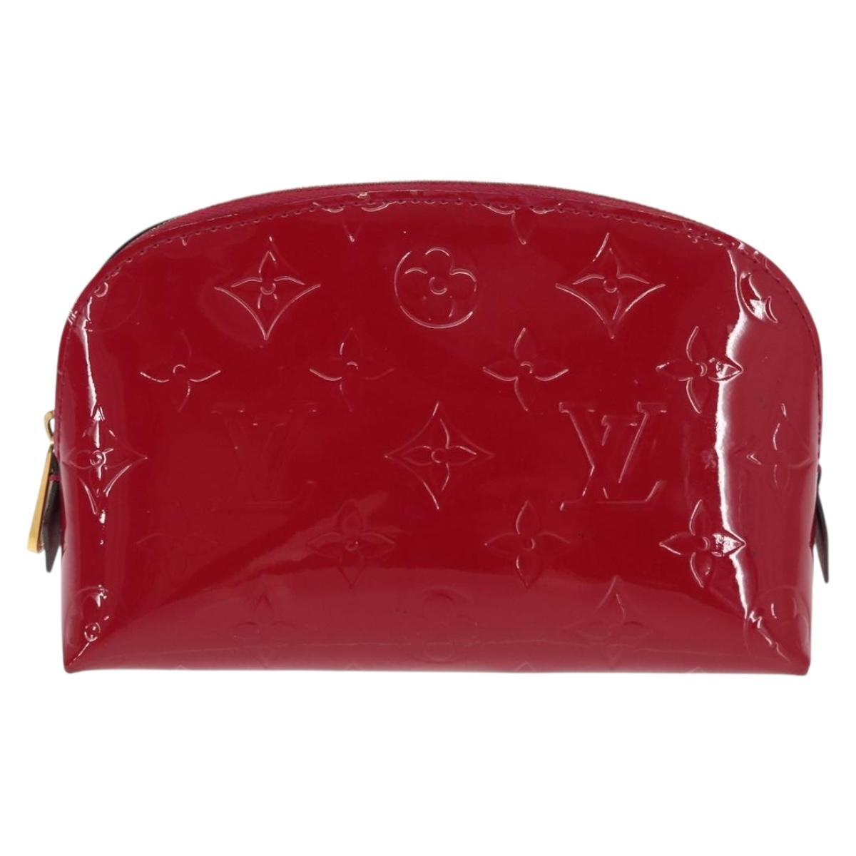 LOUIS VUITTON Monogram Vernis Pochette Pouch Rose Indian M90009 LV Auth 147191