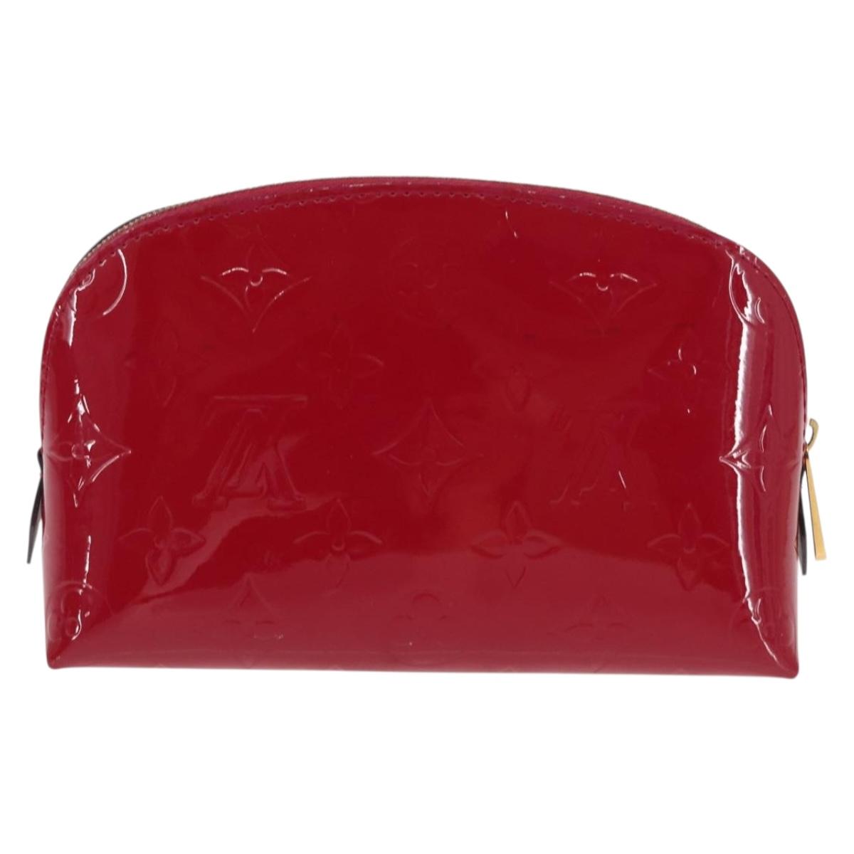 LOUIS VUITTON Monogram Vernis Pochette Pouch Rose Indian M90009 LV Auth 147191
