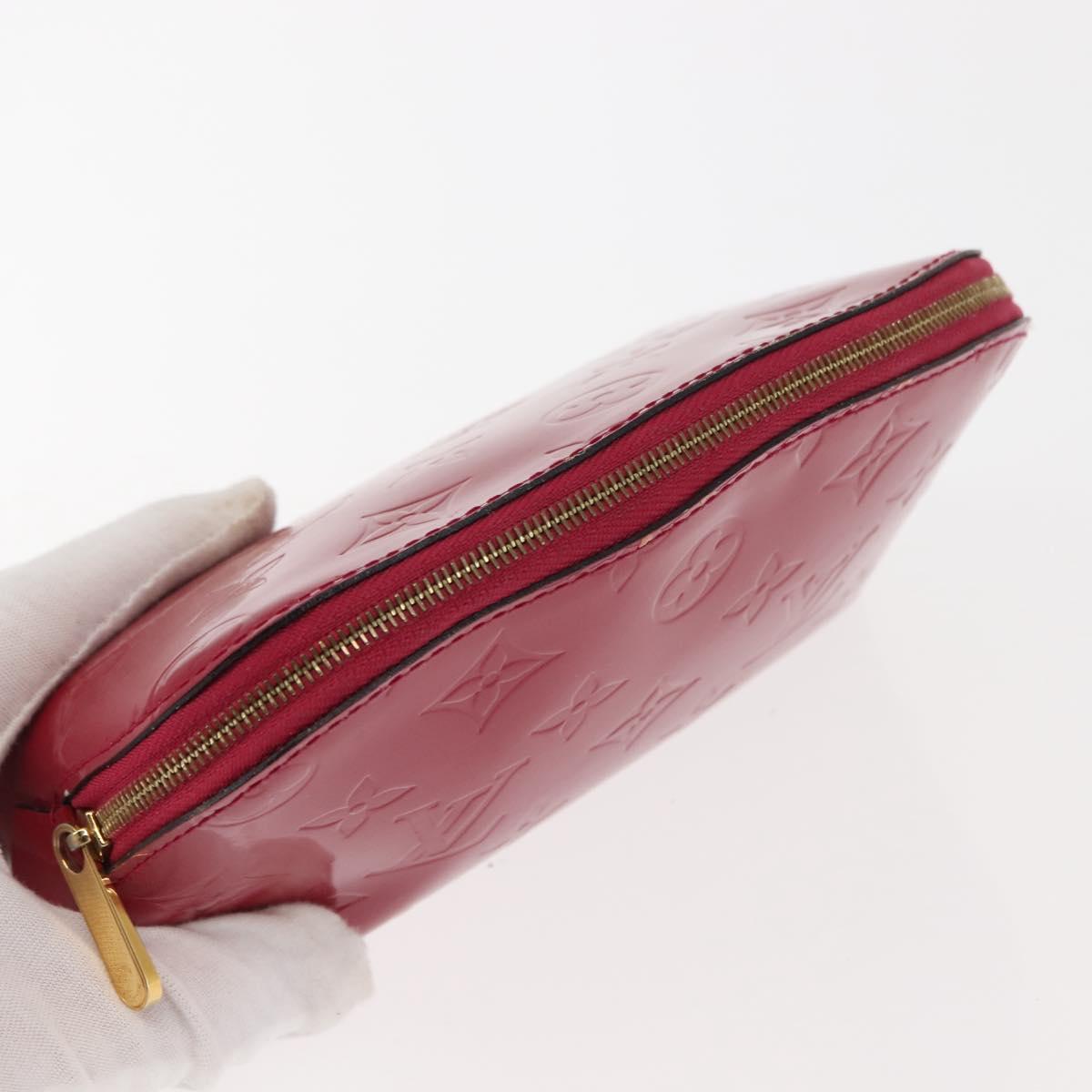 LOUIS VUITTON Monogram Vernis Pochette Pouch Rose Indian M90009 LV Auth 147191