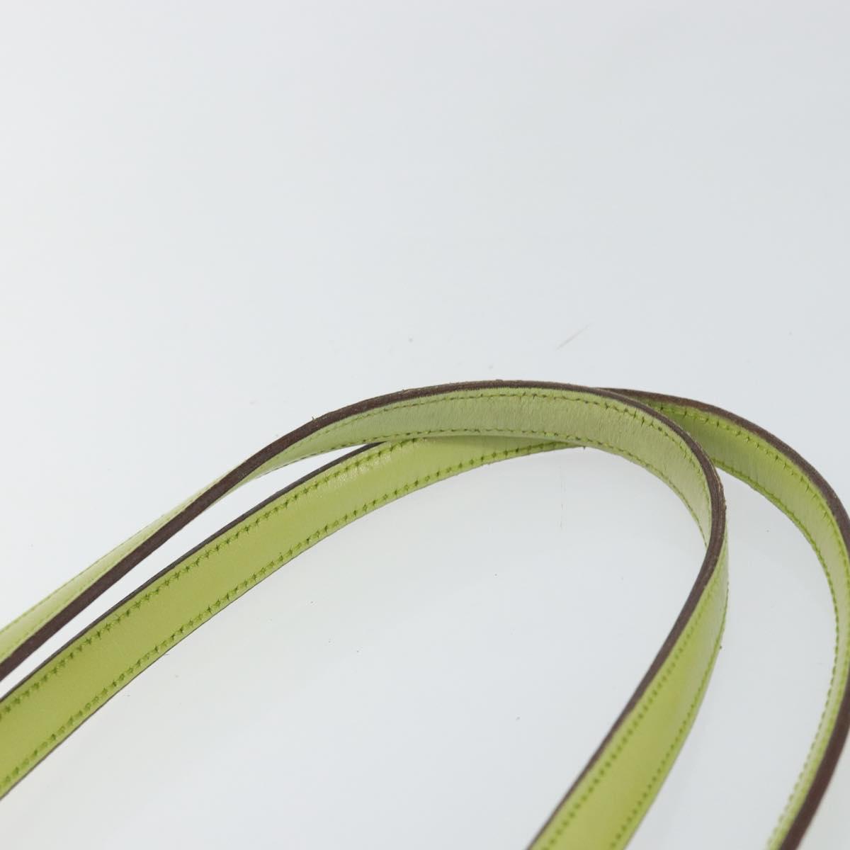 PRADA Tote Bag Nylon Silver Light green Auth 147193