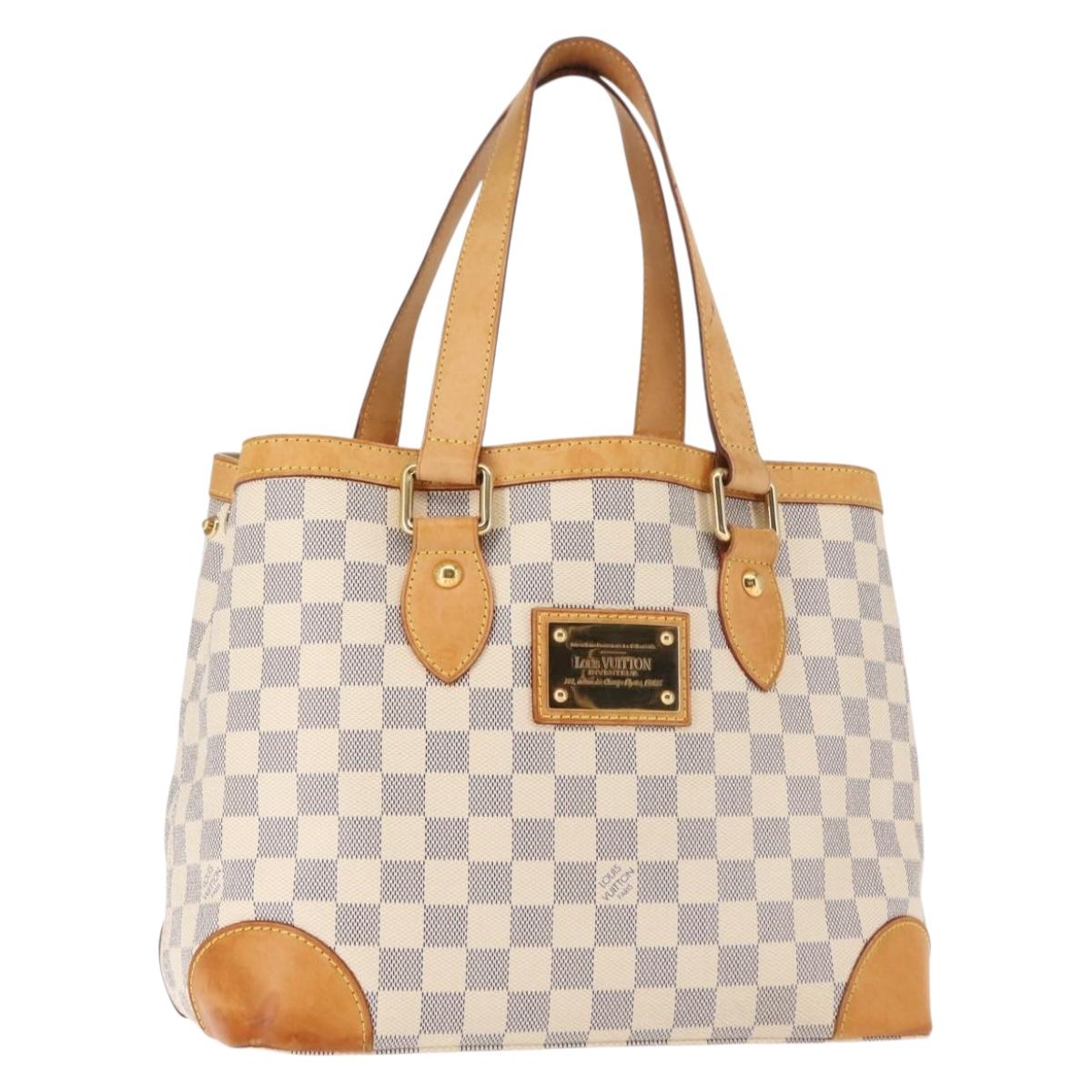LOUIS VUITTON Damier Azur Hampstead PM Tote Bag N51207 LV Auth 147198
