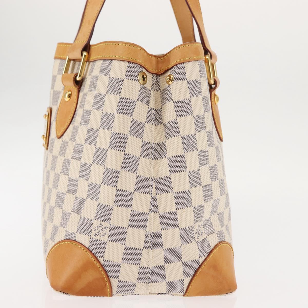 LOUIS VUITTON Damier Azur Hampstead PM Tote Bag N51207 LV Auth 147198