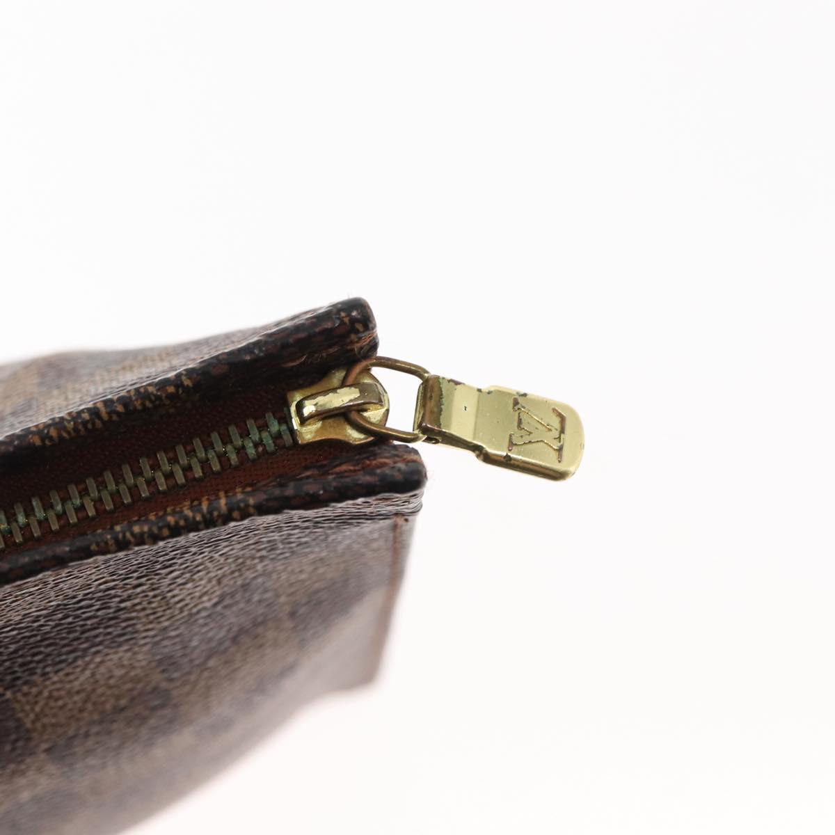 LOUIS VUITTON Damier Ebene Poche Toilette 26 Pouch N47543 LV Auth 147199