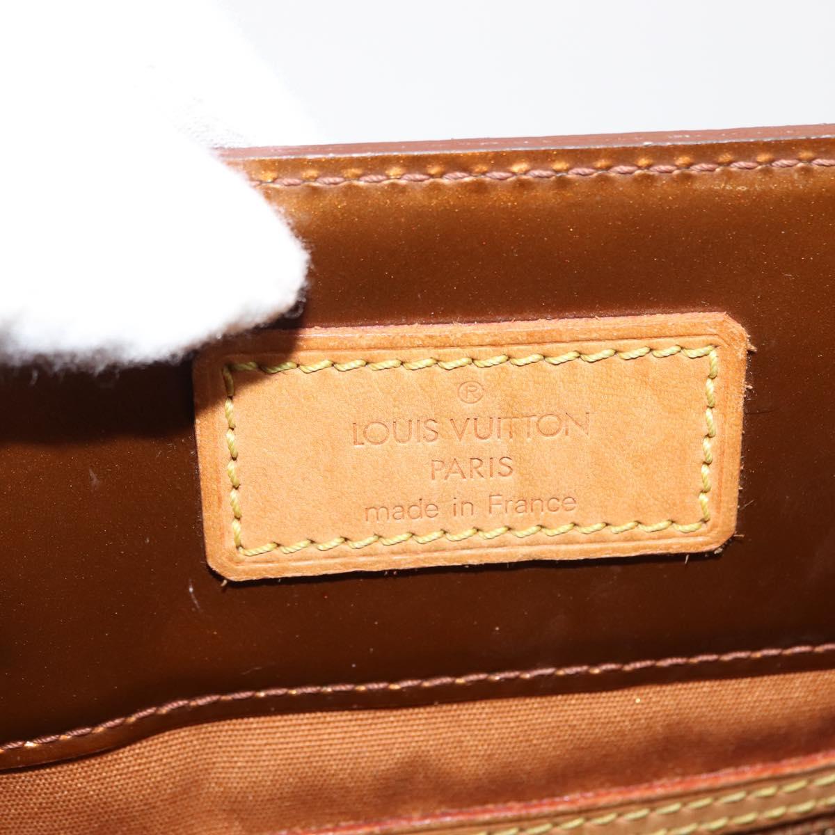 LOUIS VUITTON Monogram Vernis Reade MM Hand Bag Bronze M91143 LV Auth 147200