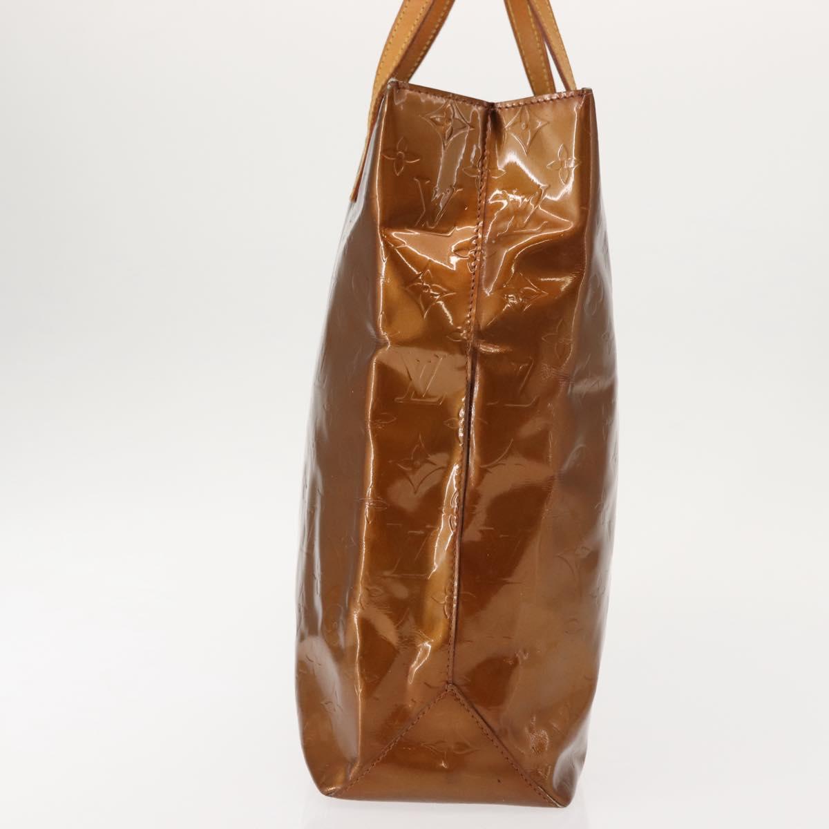 LOUIS VUITTON Monogram Vernis Reade MM Hand Bag Bronze M91143 LV Auth 147200