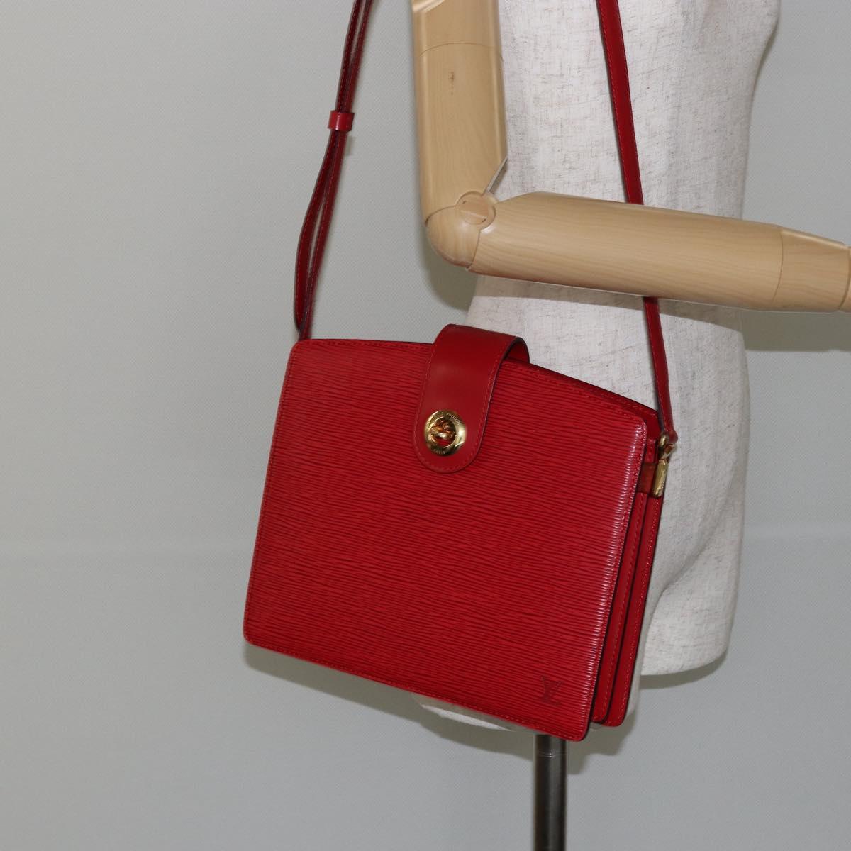 LOUIS VUITTON Epi Capuchin Shoulder Bag Red M52347 LV Auth 147201