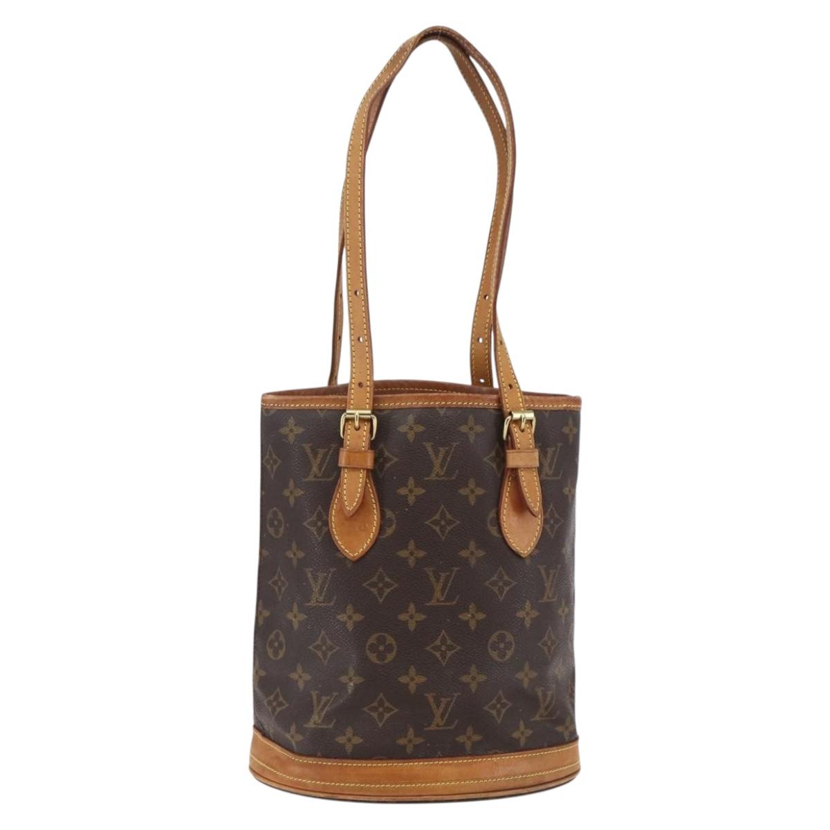 LOUIS VUITTON Monogram Bucket PM Shoulder Bag M42238 LV Auth 147211