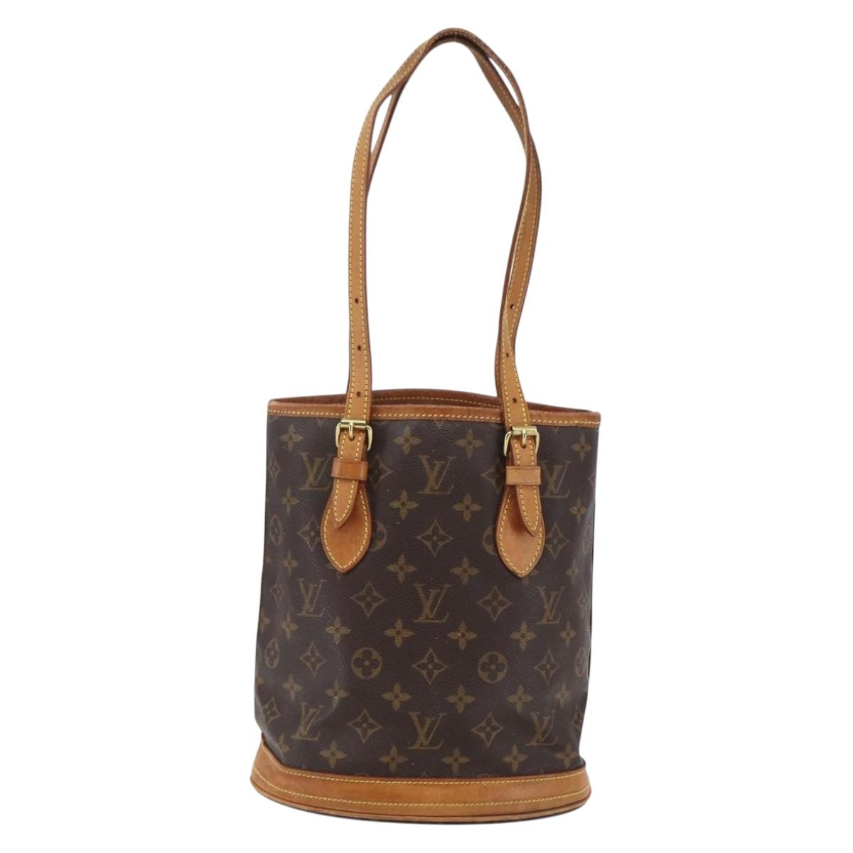 LOUIS VUITTON Monogram Bucket PM Shoulder Bag M42238 LV Auth 147211