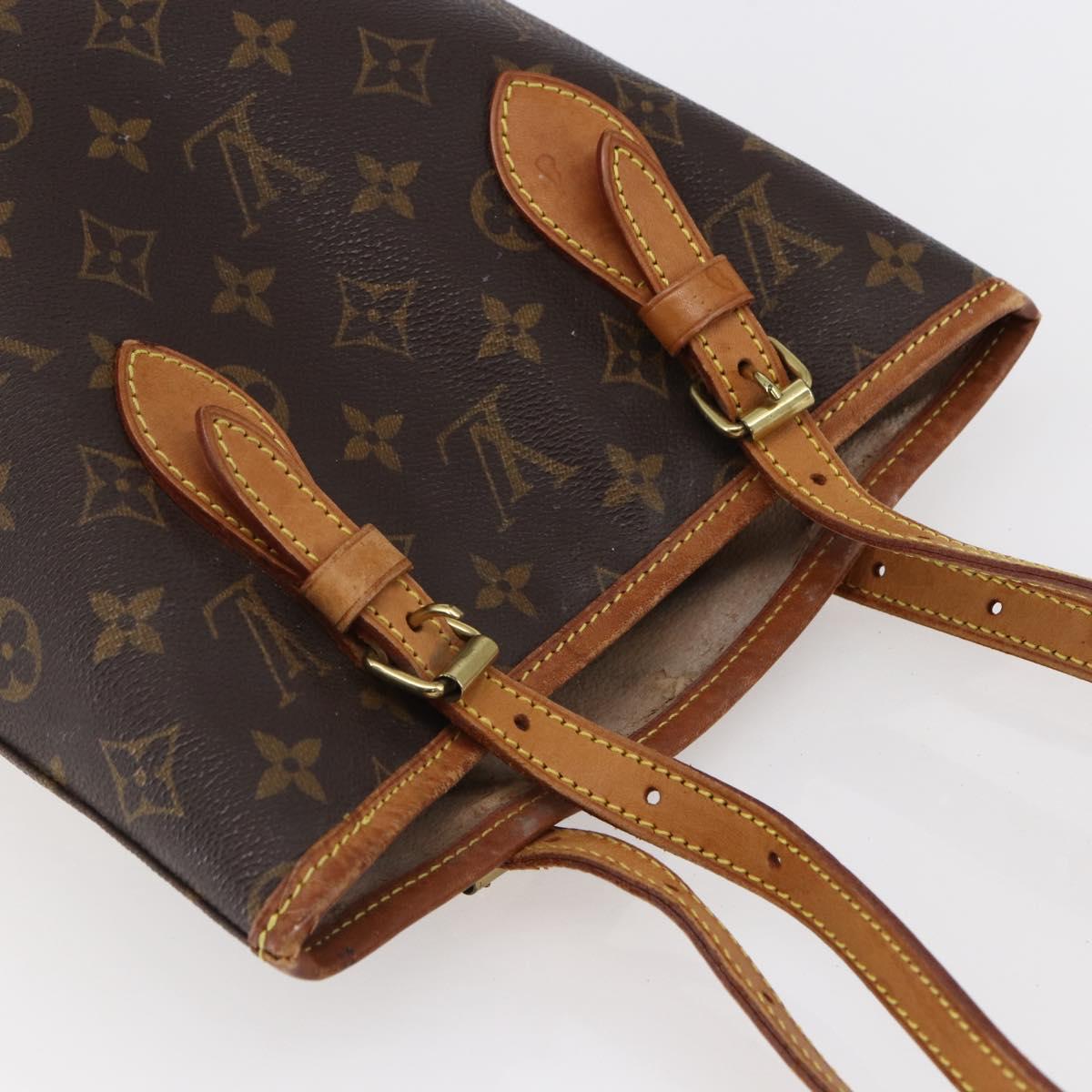 LOUIS VUITTON Monogram Bucket PM Shoulder Bag M42238 LV Auth 147211