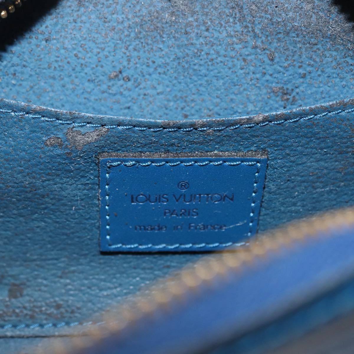 LOUIS VUITTON Epi Dauphine PM Pouch Blue M48445 LV Auth 147225