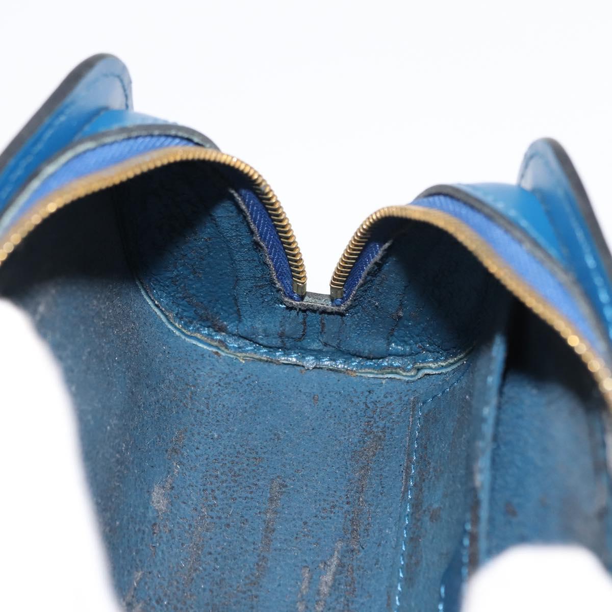 LOUIS VUITTON Epi Dauphine PM Pouch Blue M48445 LV Auth 147225