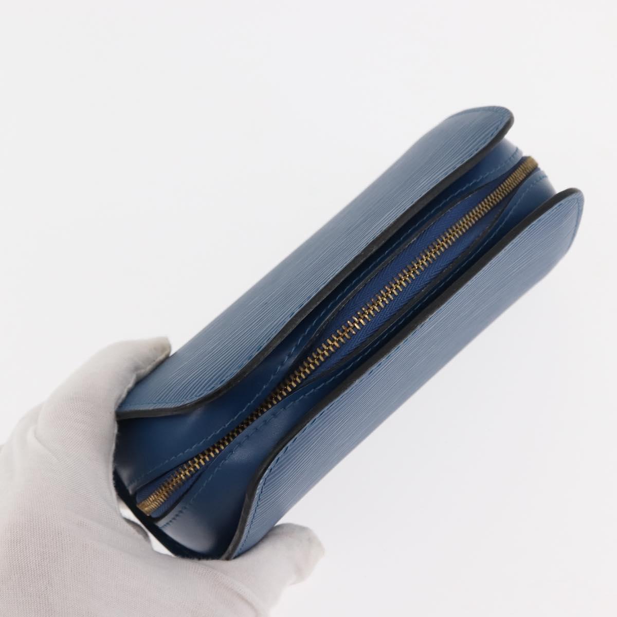 LOUIS VUITTON Epi Dauphine PM Pouch Blue M48445 LV Auth 147225