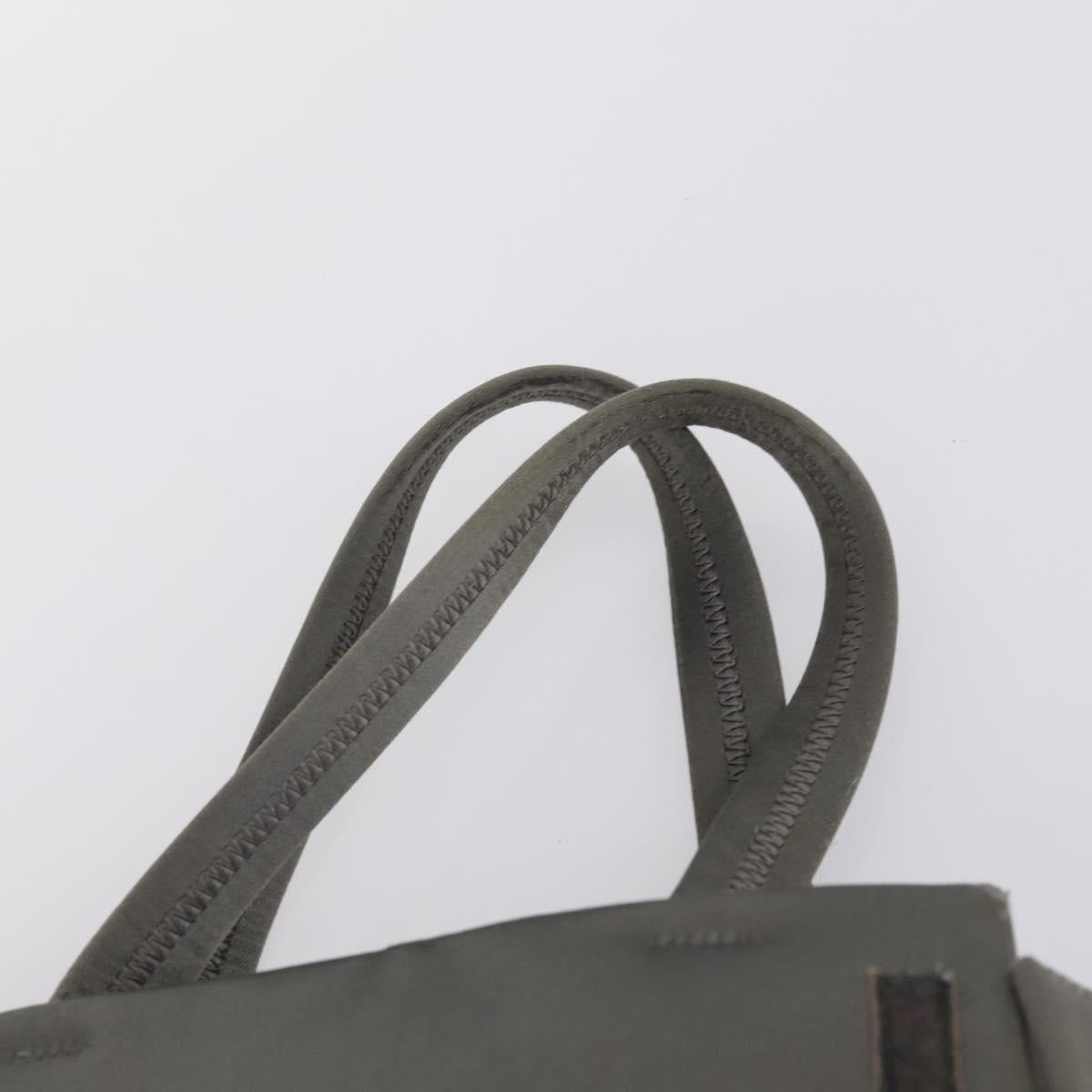 PRADA Hand Bag Nylon 2Set Gray Brown Auth 147229