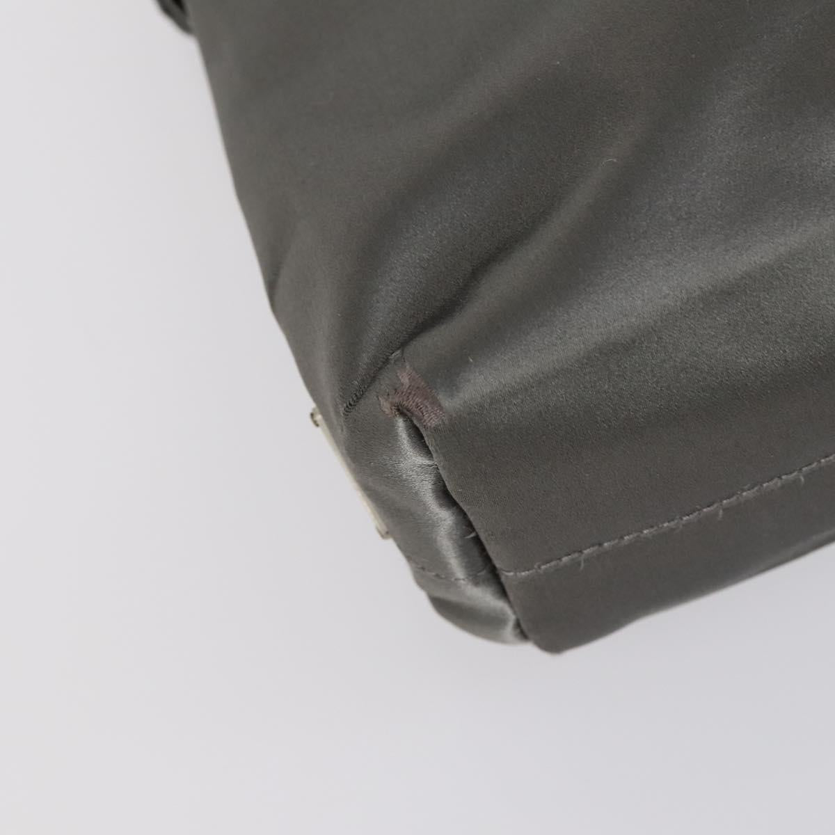 PRADA Hand Bag Nylon 2Set Gray Brown Auth 147229