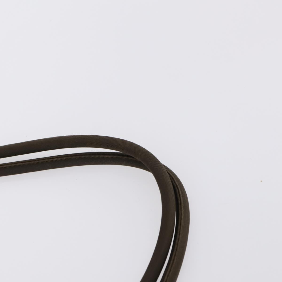 PRADA Hand Bag Nylon 2Set Gray Brown Auth 147229