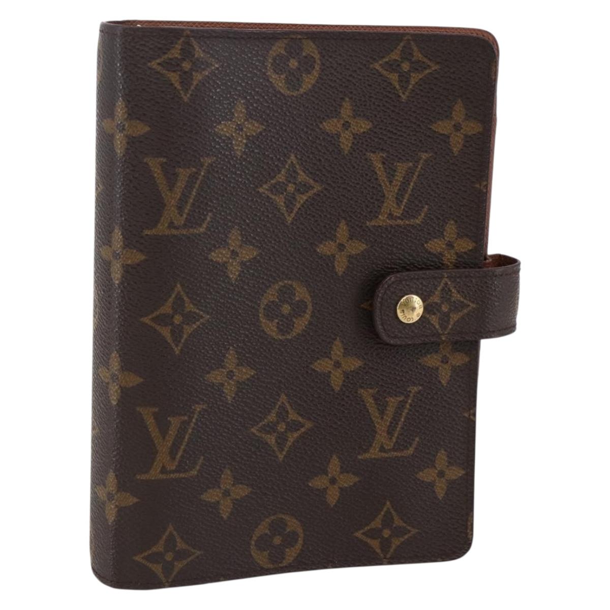 LOUIS VUITTON Monogram Agenda MM Day Planner Cover R20105 LV Auth 147232