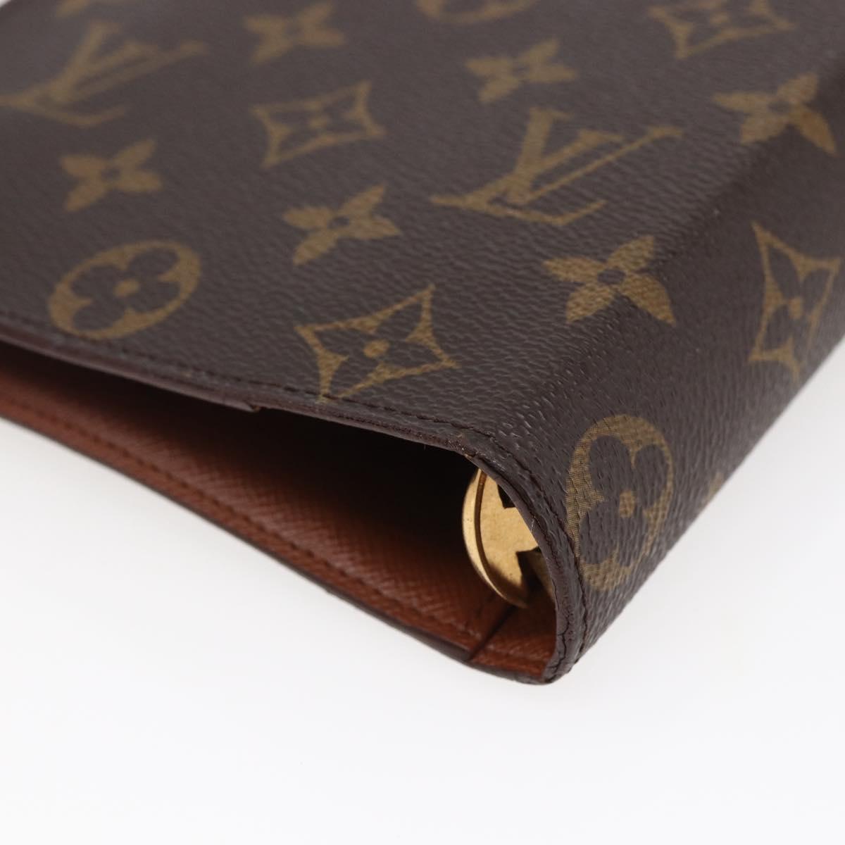 LOUIS VUITTON Monogram Agenda MM Day Planner Cover R20105 LV Auth 147232
