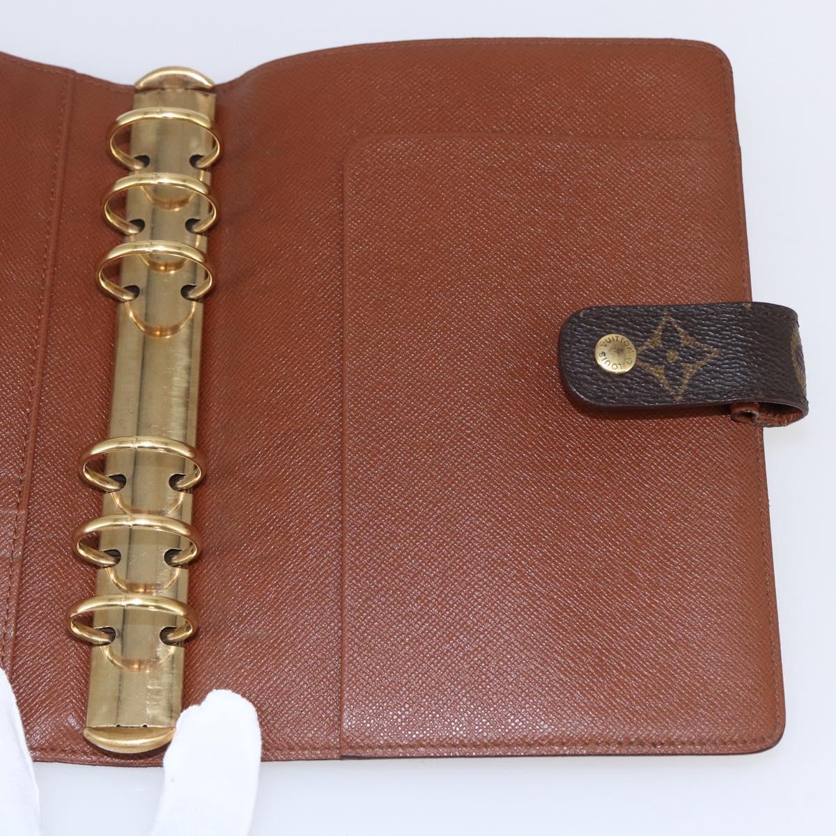LOUIS VUITTON Monogram Agenda MM Day Planner Cover R20105 LV Auth 147232