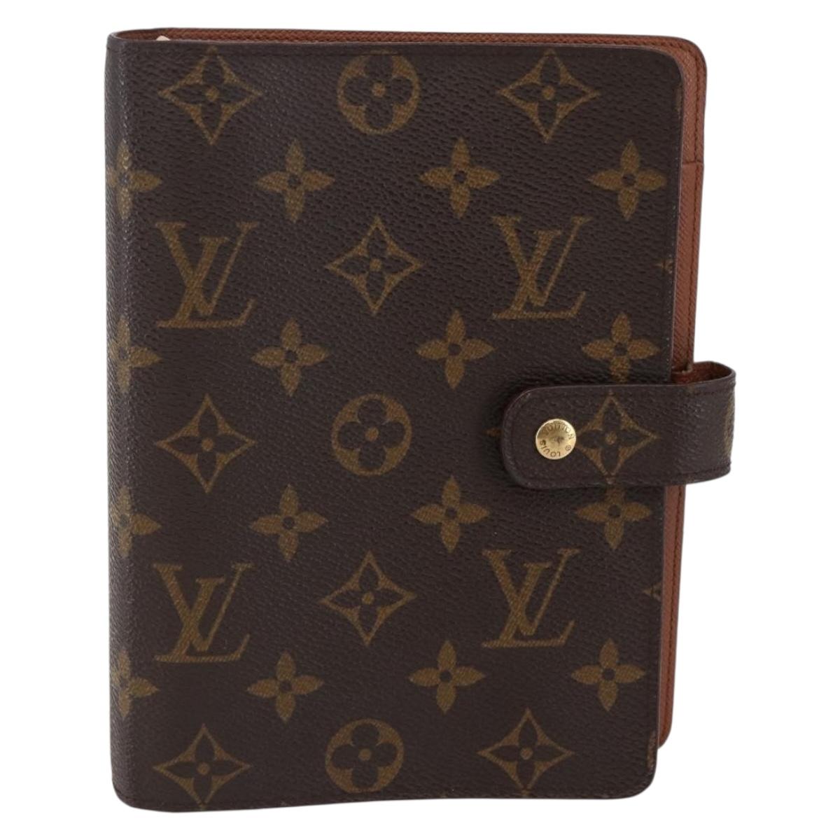LOUIS VUITTON Monogram Agenda MM Day Planner Cover R20105 LV Auth 147232