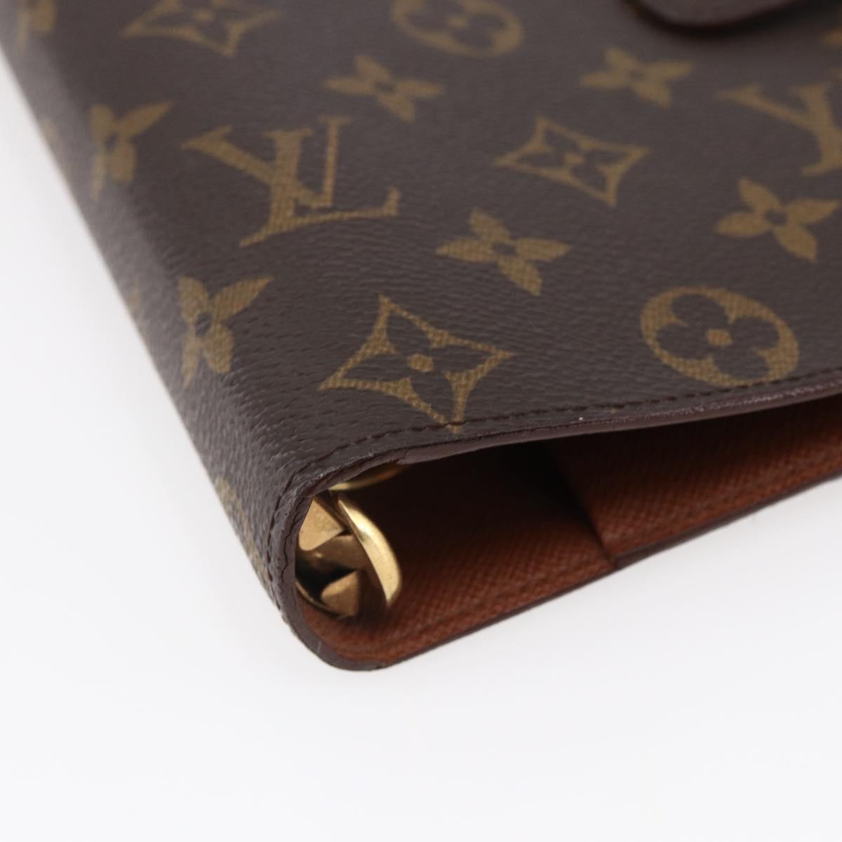 LOUIS VUITTON Monogram Agenda MM Day Planner Cover R20105 LV Auth 147232