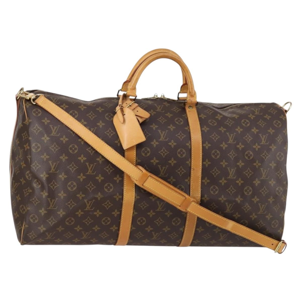 LOUIS VUITTON Monogram Keepall Bandouliere 60 Boston Bag M41412 LV Auth 147250