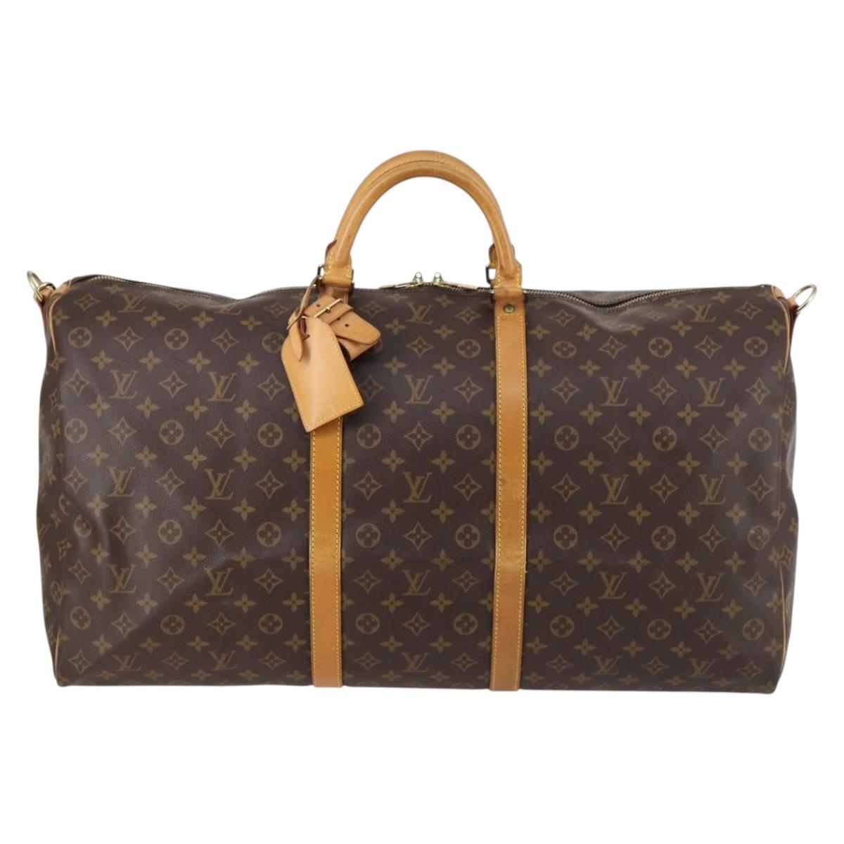 LOUIS VUITTON Monogram Keepall Bandouliere 60 Boston Bag M41412 LV Auth 147250