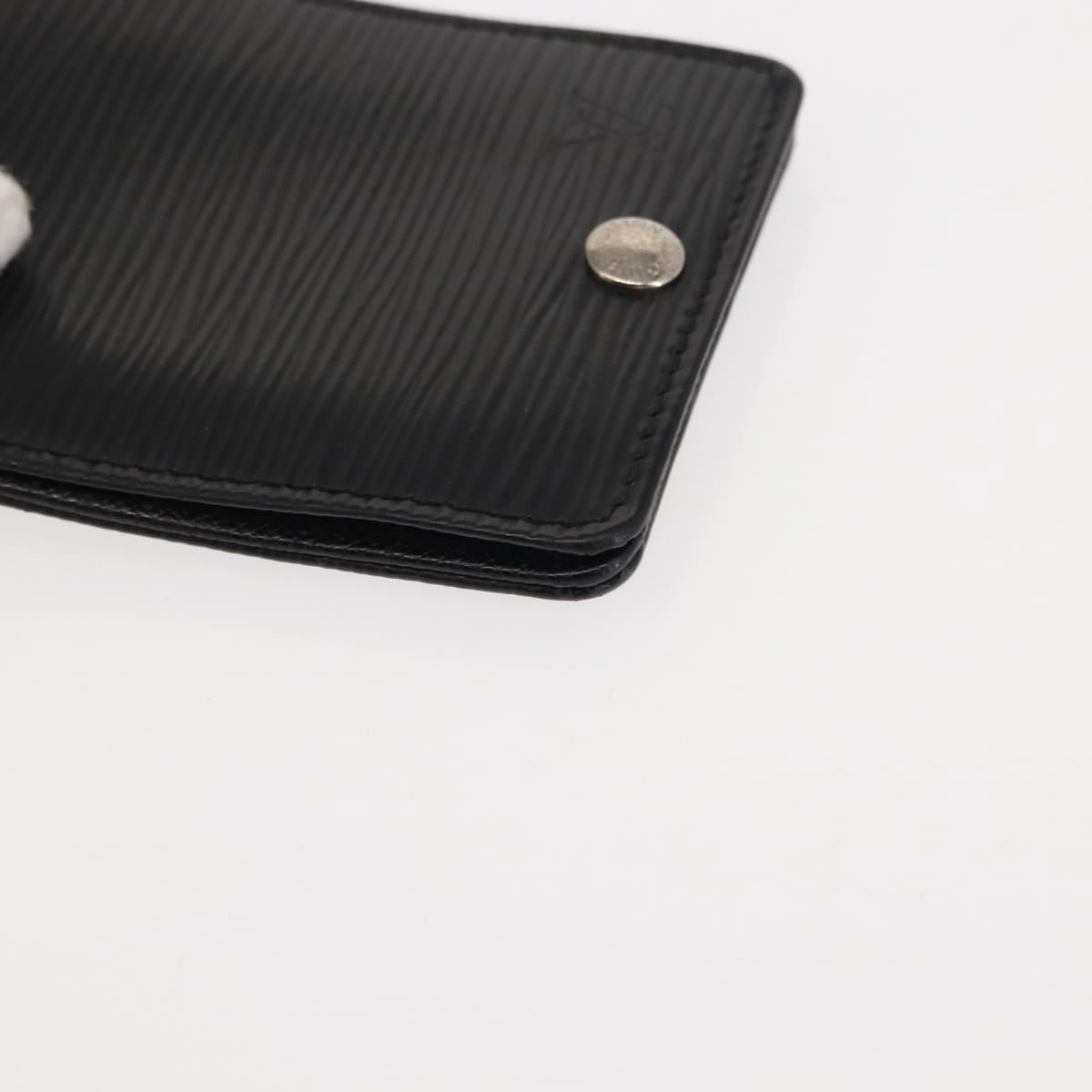 LOUIS VUITTON Epi Porte CartesID Bandouliere Card Case Black M60082 Auth 147251