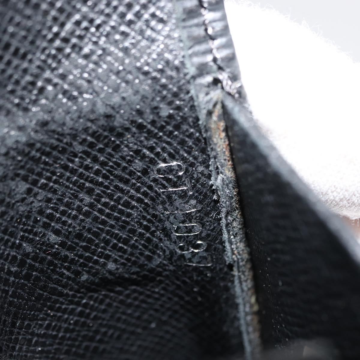 LOUIS VUITTON Epi Porte CartesID Bandouliere Card Case Black M60082 Auth 147251