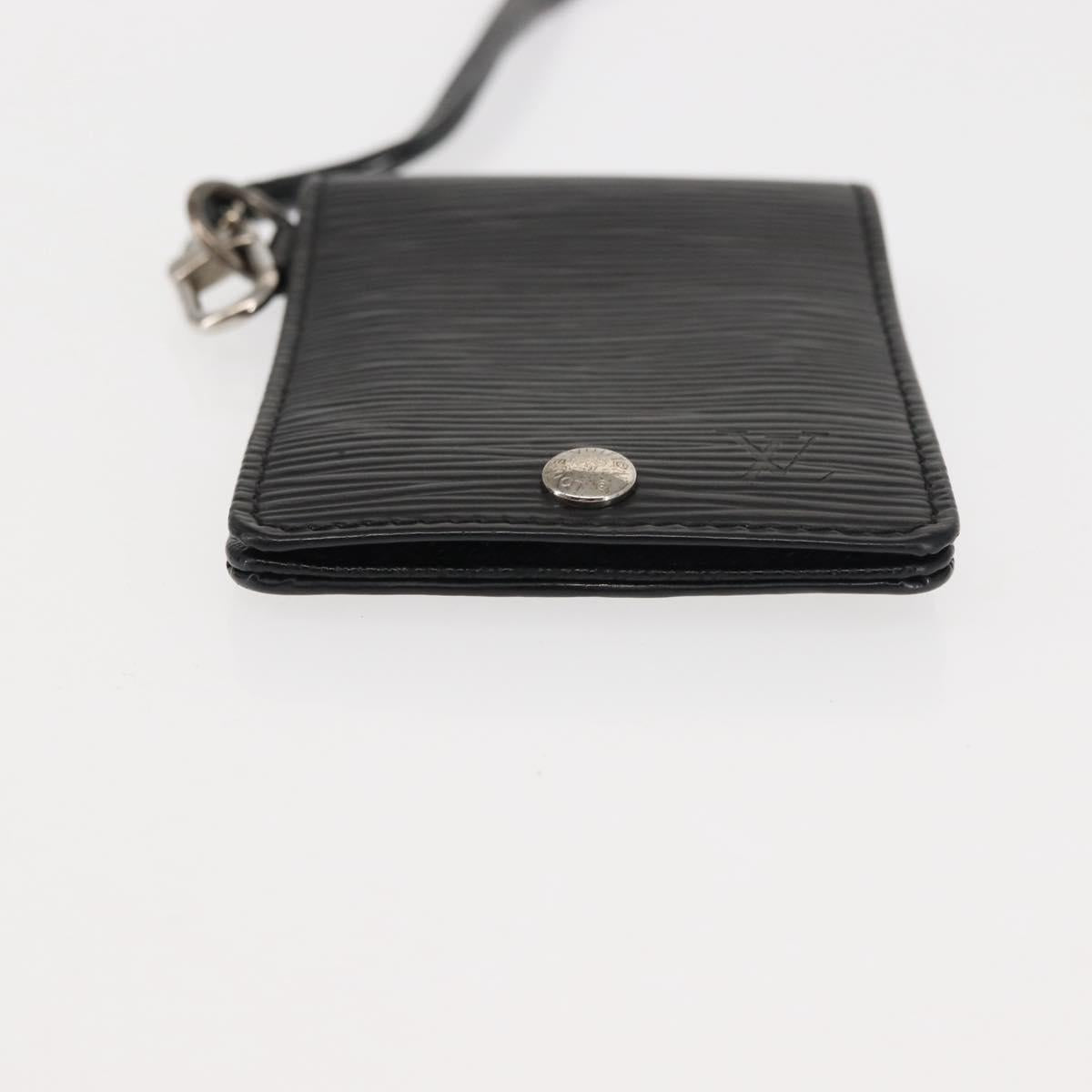 LOUIS VUITTON Epi Porte CartesID Bandouliere Card Case Black M60082 Auth 147251