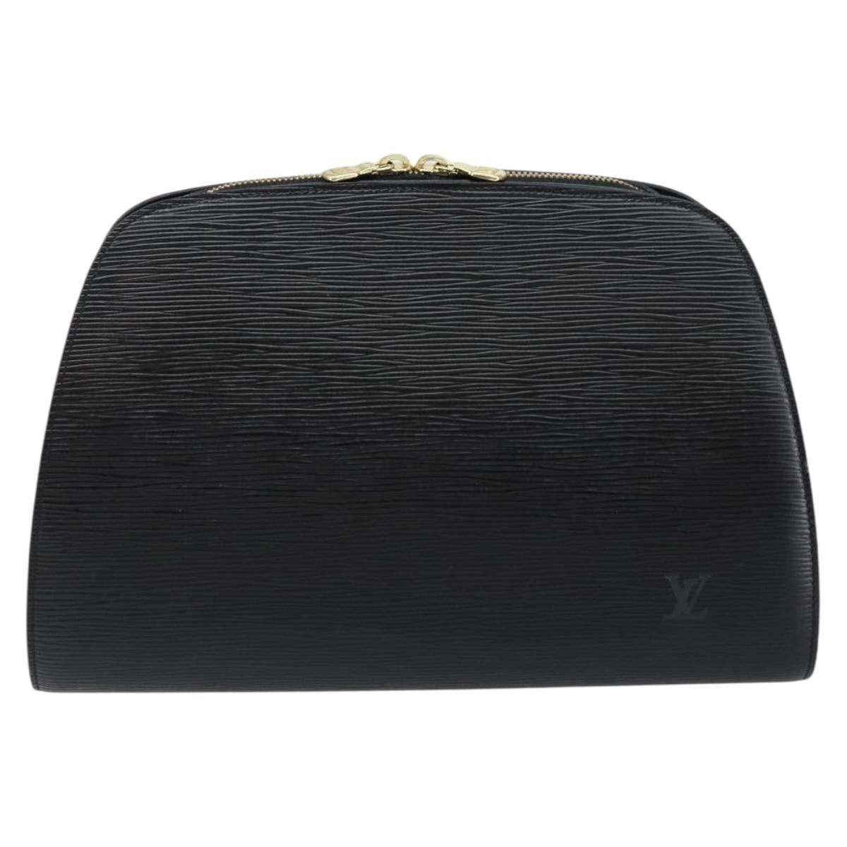 LOUIS VUITTON Epi Dauphine GM Cosmetic Pouch Black M48432 LV Auth 147254