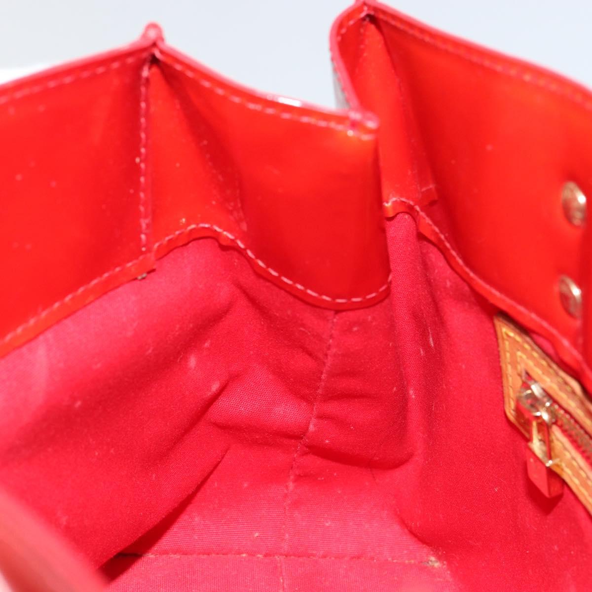 LOUIS VUITTON Monogram Vernis Reade PM Hand Bag Red Rouge M91088 LV Auth 147255