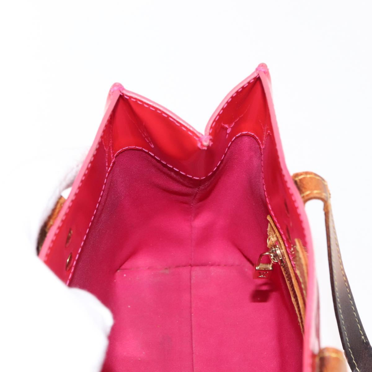LOUIS VUITTON Monogram Vernis Reade PM Bag Fuchsia Pink M91221 LV Auth 147256