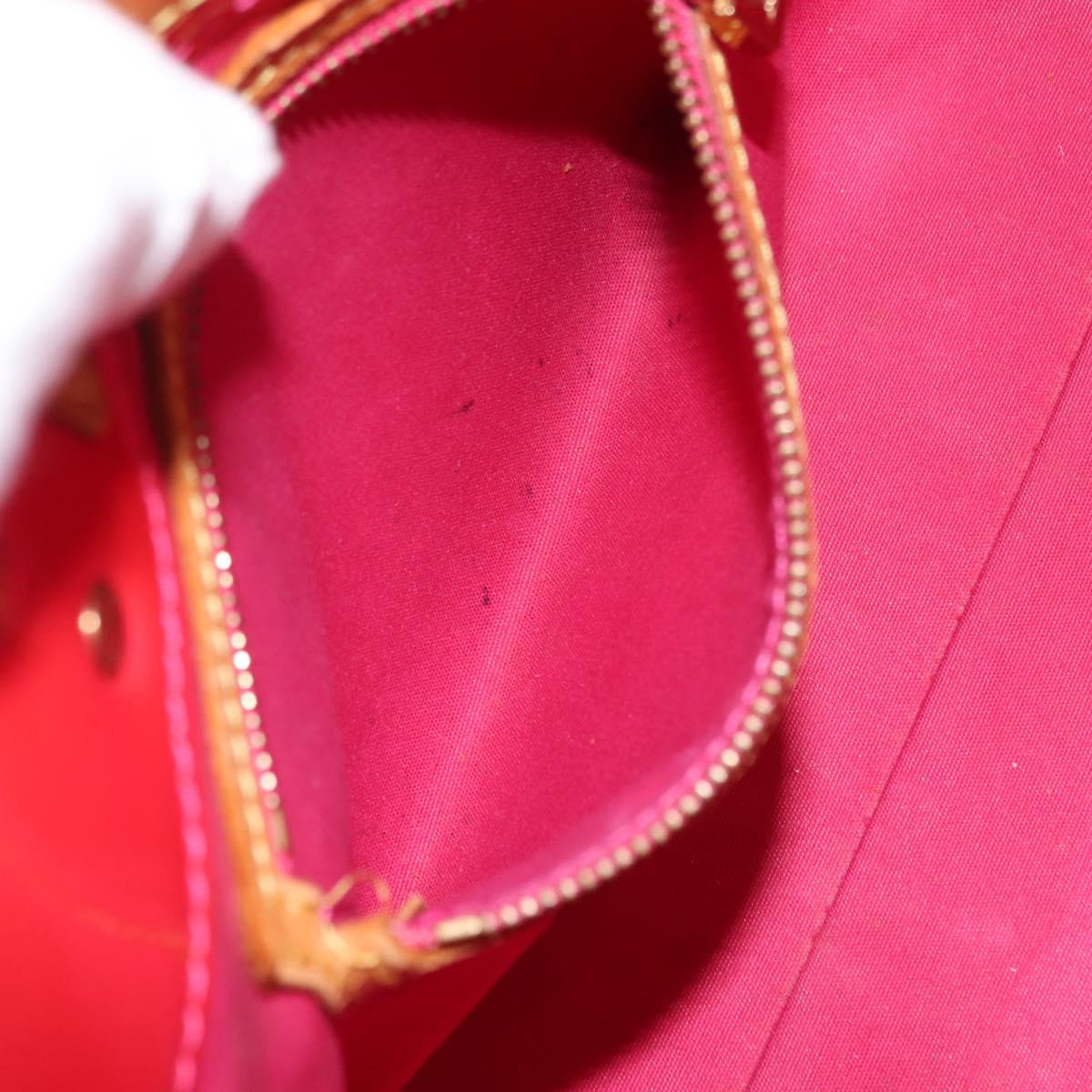 LOUIS VUITTON Monogram Vernis Reade PM Bag Fuchsia Pink M91221 LV Auth 147256